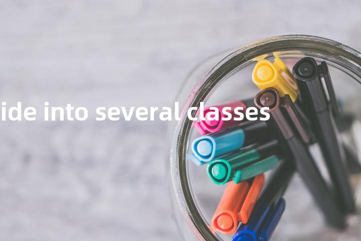 divide into several classes单词图解，单词释义场景配图