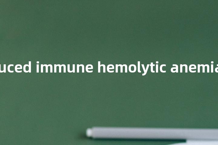 drug-induced immune hemolytic anemia单词图解，单词释义场景配图
