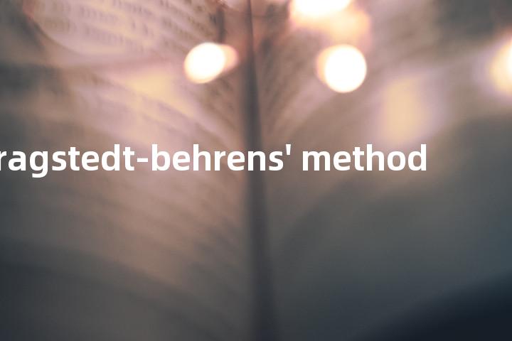 dragstedt-behrens' method单词图解，单词释义场景配图