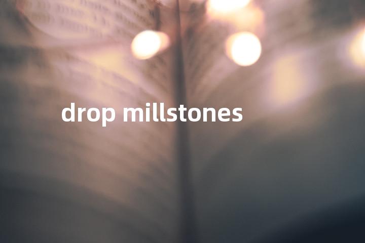 drop millstones单词图解，单词释义场景配图