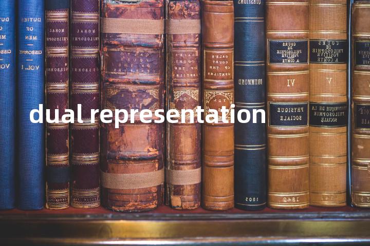 dual representation单词图解，单词释义场景配图