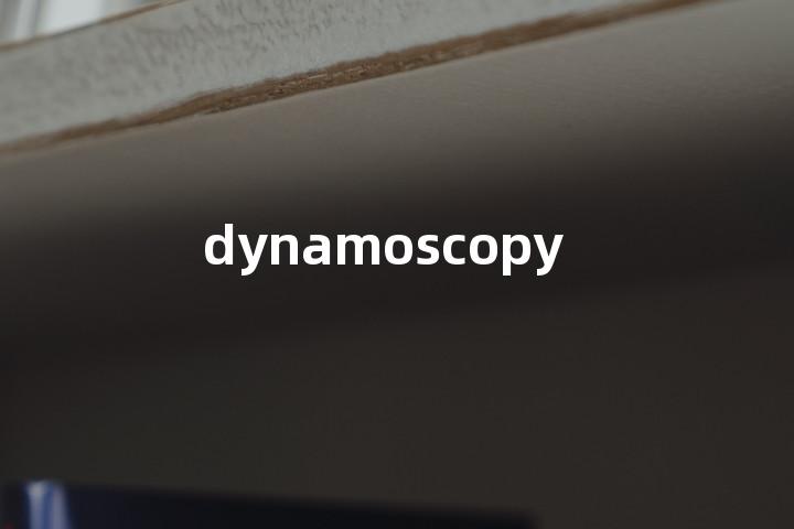 dynamoscopy单词图解，单词释义场景配图
