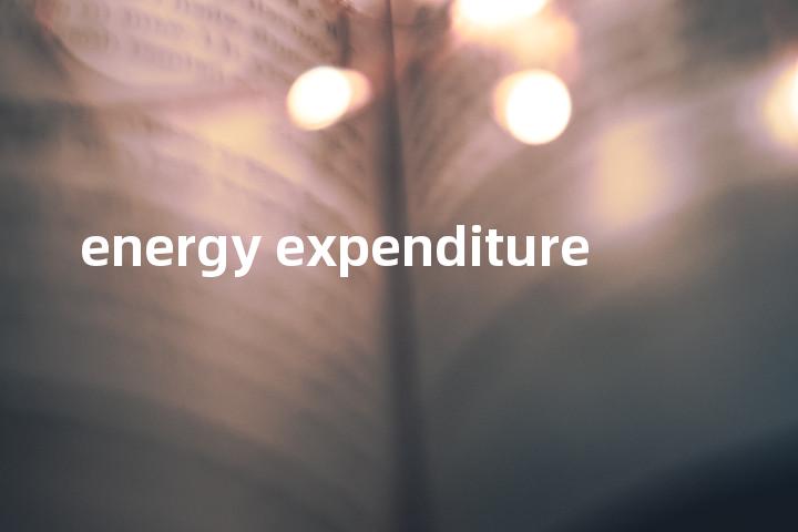 energy expenditure单词图解，单词释义场景配图