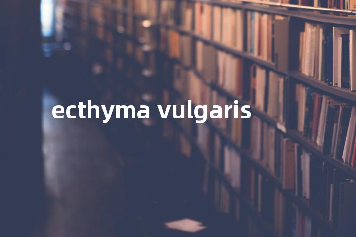 ecthyma vulgaris单词图解，单词释义场景配图