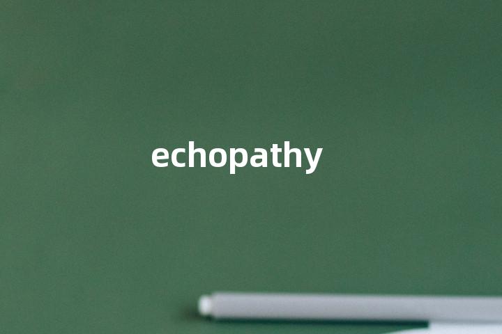 echopathy单词图解，单词释义场景配图