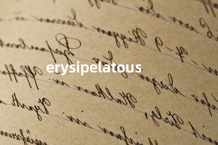 erysipelatous单词图解，单词释义场景配图