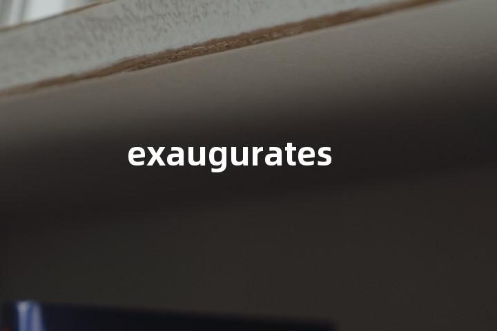 exaugurates单词图解，单词释义场景配图