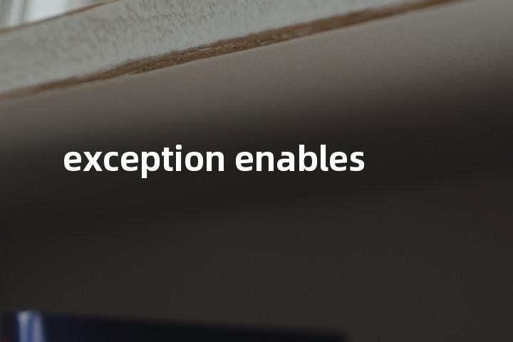 exception enables单词图解，单词释义场景配图