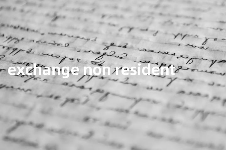 exchange non resident单词图解，单词释义场景配图
