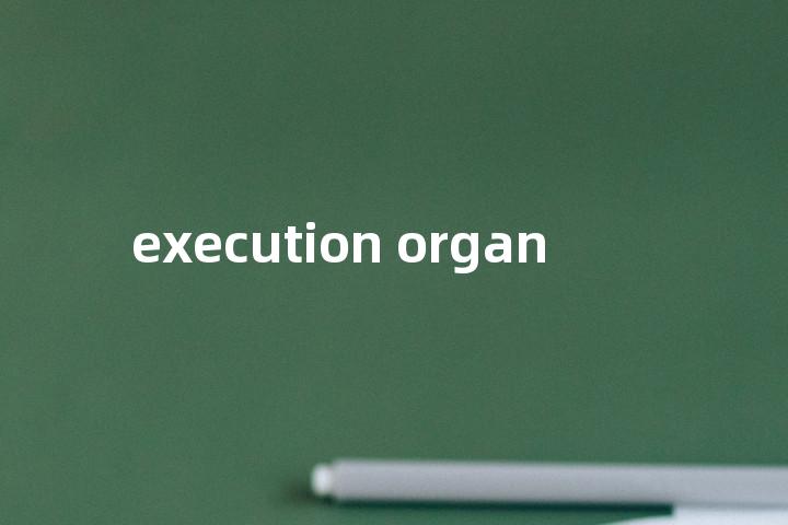 execution organ单词图解，单词释义场景配图