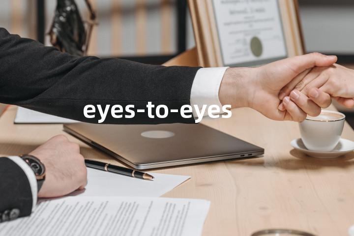 eyes-to-eyes单词图解，单词释义场景配图