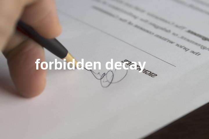forbidden decay单词图解，单词释义场景配图