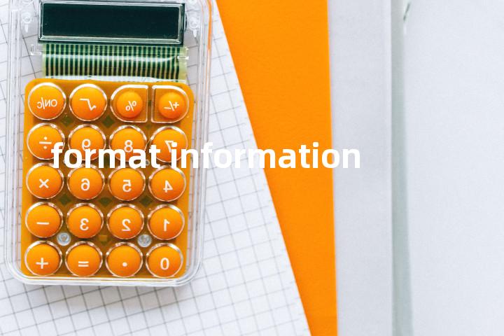 format information单词图解，单词释义场景配图