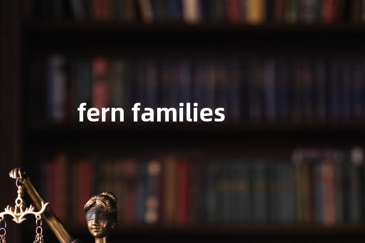 fern families单词图解，单词释义场景配图