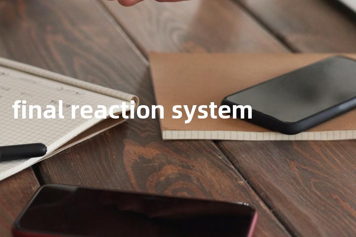 final reaction system单词图解，单词释义场景配图