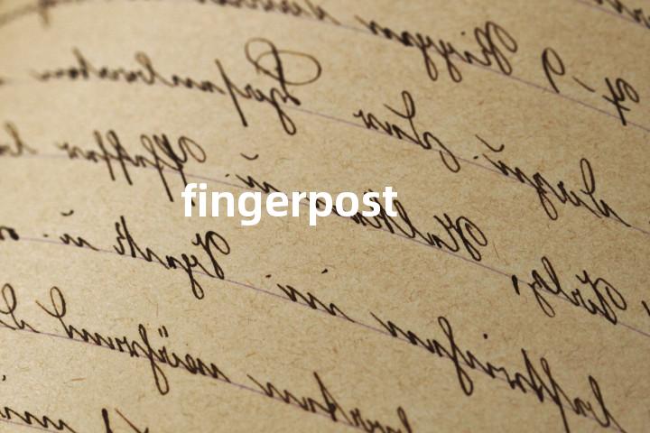 fingerpost单词图解，单词释义场景配图