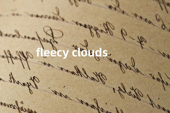 fleecy clouds单词图解，单词释义场景配图