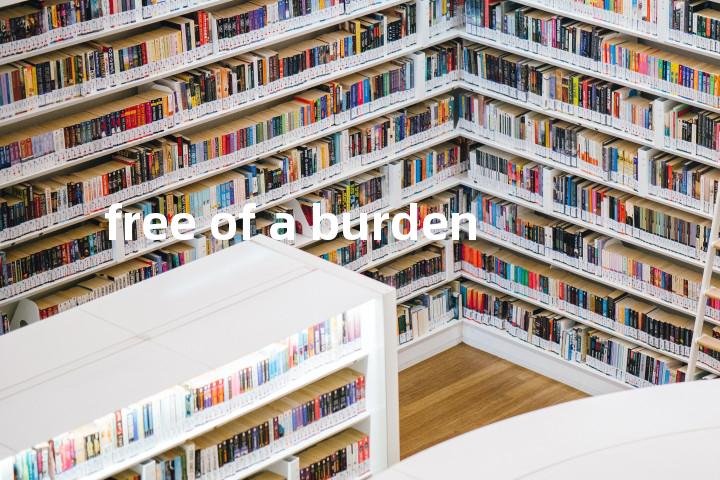 free of a burden单词图解，单词释义场景配图
