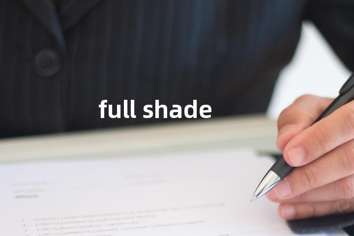 full shade单词图解，单词释义场景配图
