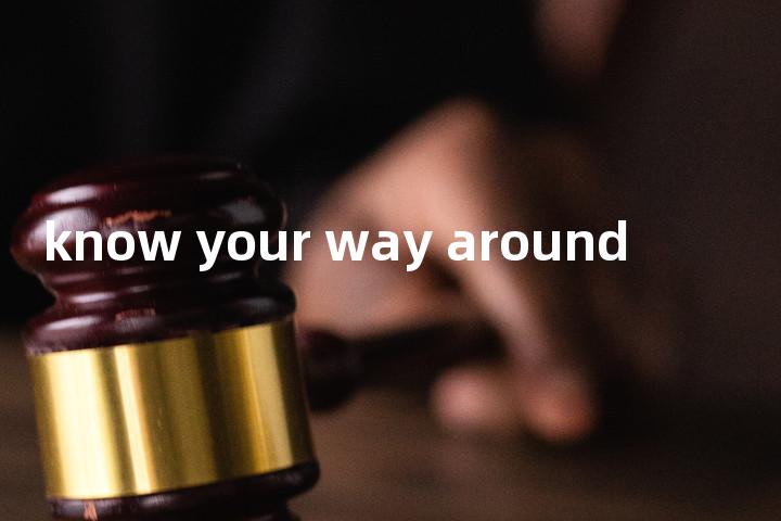 know your way around单词图解，单词释义场景配图