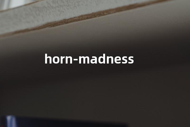 horn-madness单词图解，单词释义场景配图