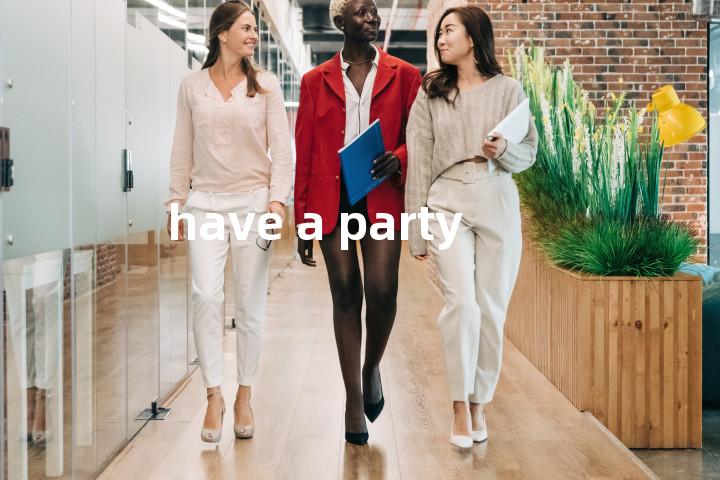 have a party单词图解，单词释义场景配图