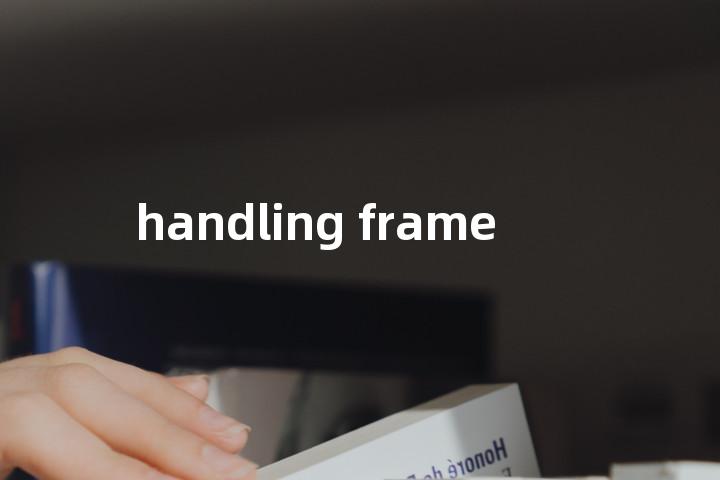handling frame单词图解，单词释义场景配图