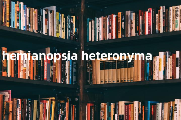 hemianopsia heteronyma单词图解，单词释义场景配图