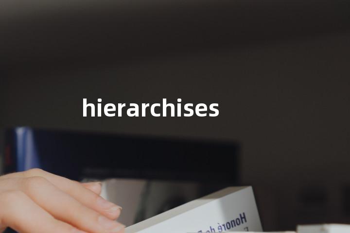 hierarchises单词图解，单词释义场景配图