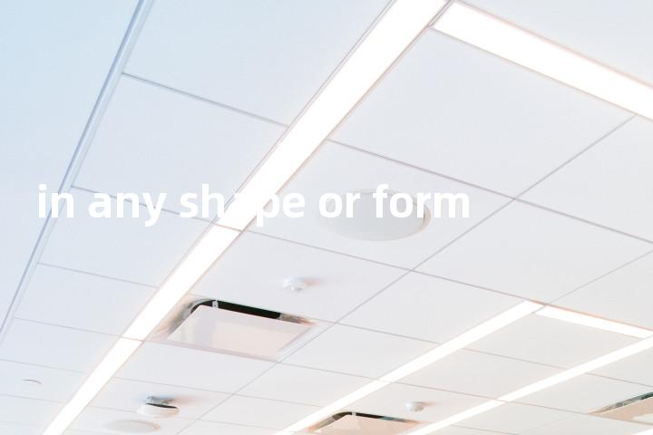 in any shape or form单词图解，单词释义场景配图