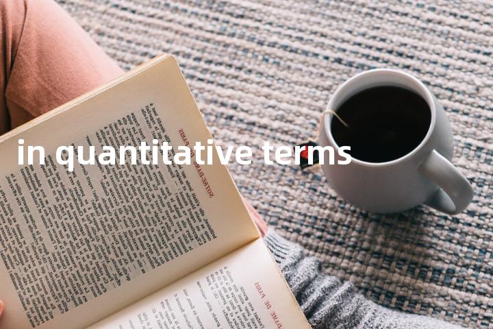 in quantitative terms单词图解，单词释义场景配图