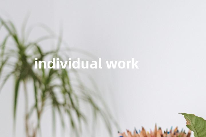 individual work单词图解，单词释义场景配图