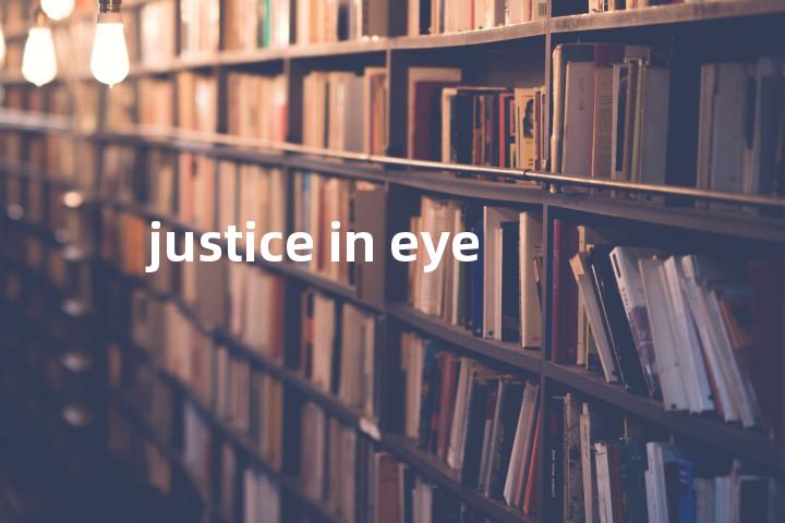 justice in eye单词图解，单词释义场景配图