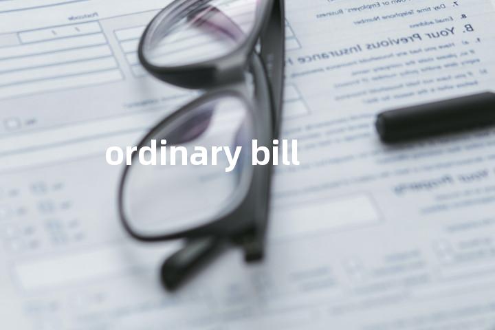 ordinary bill单词图解，单词释义场景配图
