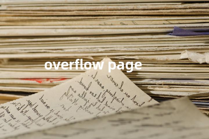 overflow page单词图解，单词释义场景配图