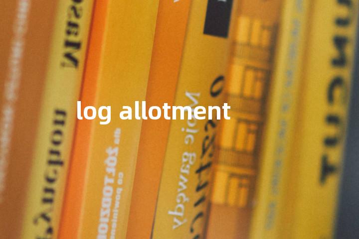 log allotment单词图解，单词释义场景配图