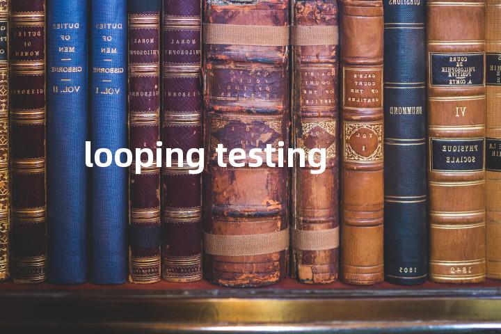 looping testing单词图解，单词释义场景配图