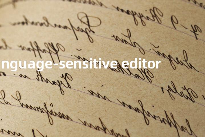 language-sensitive editor单词图解，单词释义场景配图