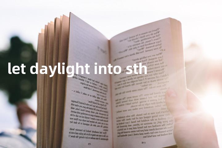 let daylight into sth单词图解，单词释义场景配图