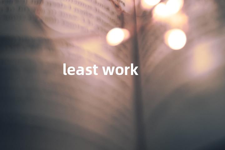 least work单词图解，单词释义场景配图