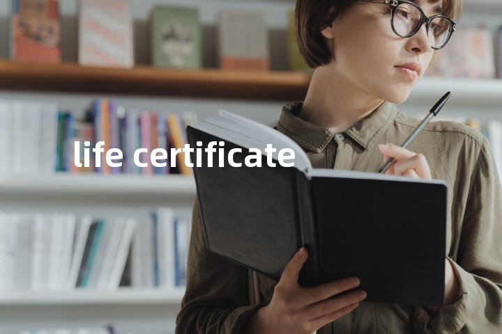 life certificate单词图解，单词释义场景配图
