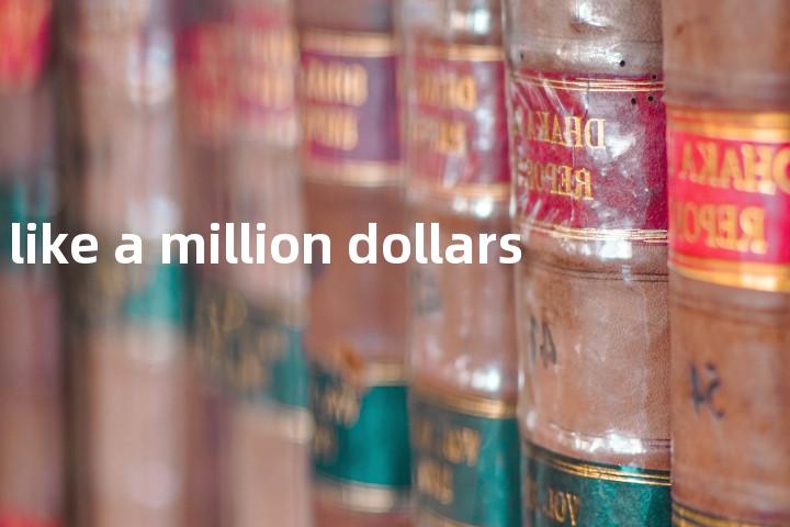 like a million dollars单词图解，单词释义场景配图