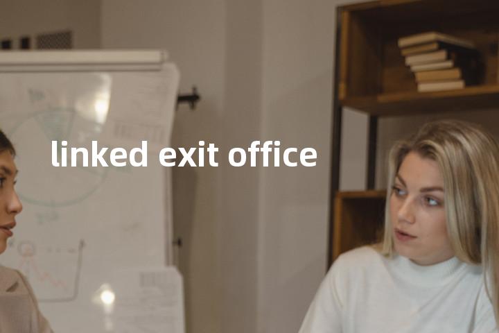 linked exit office单词图解，单词释义场景配图