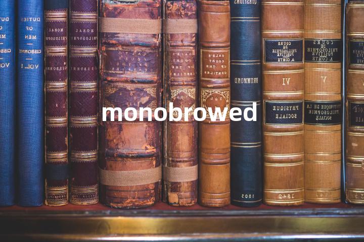 monobrowed单词图解，单词释义场景配图