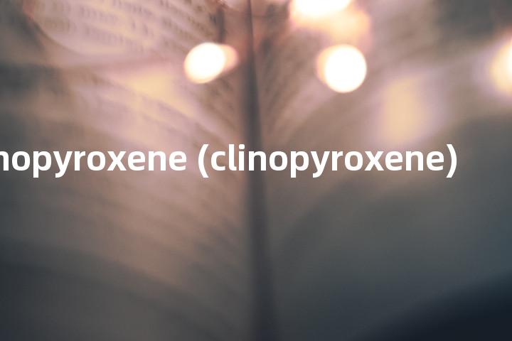 monopyroxene (clinopyroxene)单词图解，单词释义场景配图