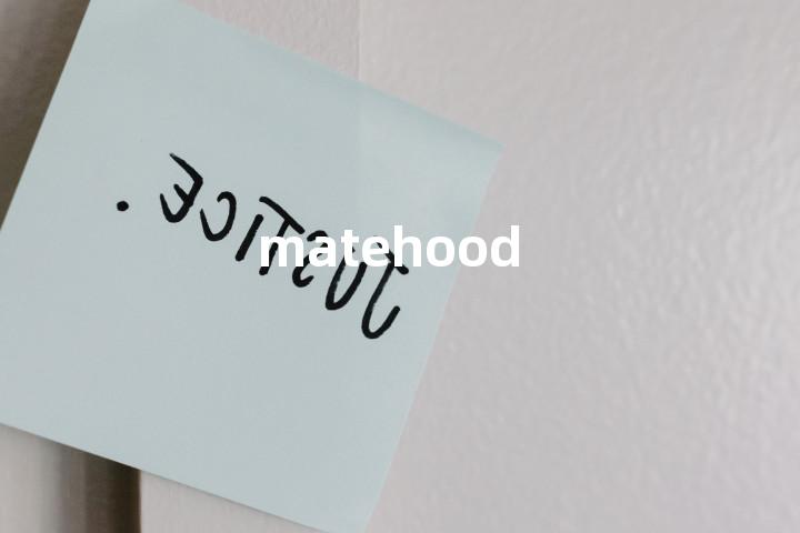matehood单词图解，单词释义场景配图