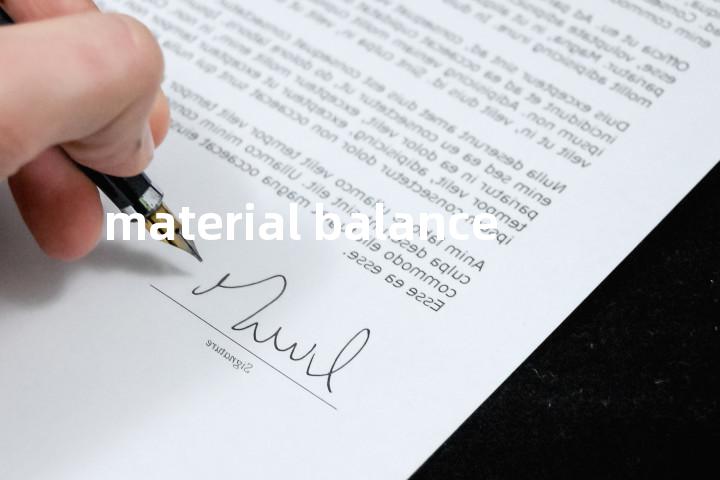 material balance单词图解，单词释义场景配图