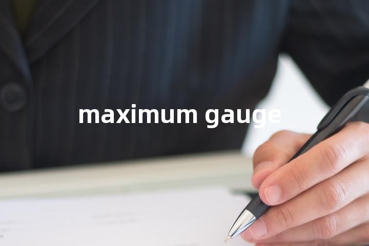 maximum gauge单词图解，单词释义场景配图