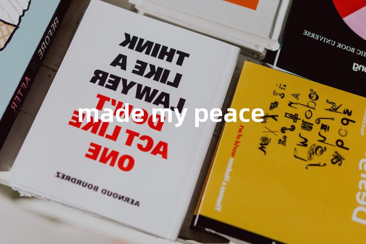 made my peace单词图解，单词释义场景配图