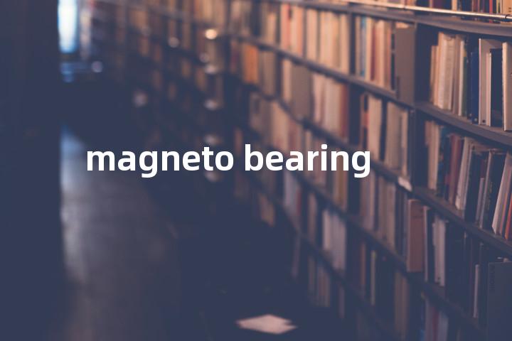magneto bearing单词图解，单词释义场景配图